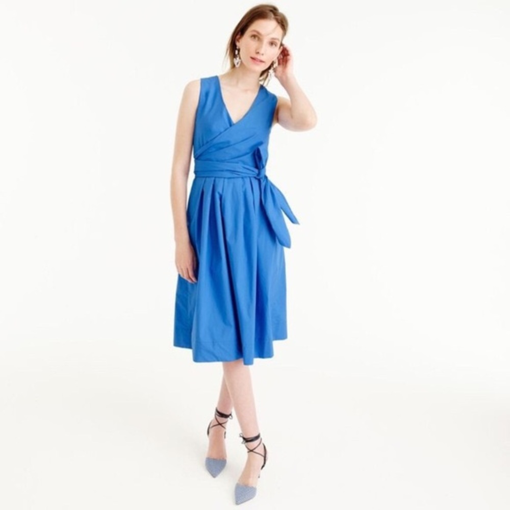 J.Crew | Wrap dress in cotton poplin